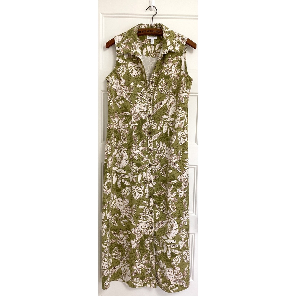 Vintage Charter Club Sleeveless Dress Button Front